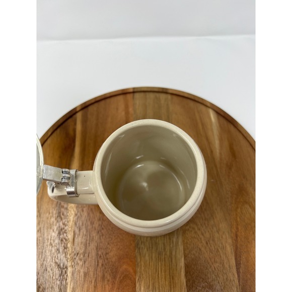 Beer Stein Hard Rock Ceramic with Pewter Lid German Coat of Arms - Picture 8 of 11